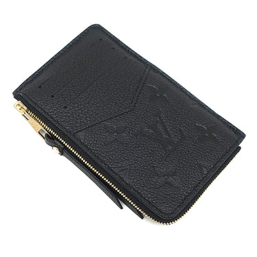 ルイヴィトン LOUIS VUITTON カードケース ポルト カルト レクト ヴェルソ M69421 ノワール モノグラムアンプラント コインケース ゴールド金具 黒 小銭入れ キーチェーン付き