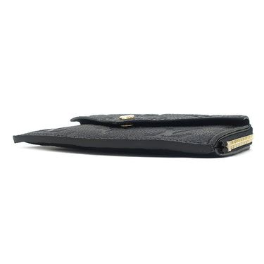 ルイヴィトン LOUIS VUITTON カードケース ポルト カルト レクト ヴェルソ M69421 ノワール モノグラムアンプラント コインケース ゴールド金具 黒 小銭入れ キーチェーン付き