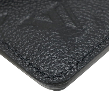 ルイヴィトン LOUIS VUITTON カードケース ポルト カルト レクト ヴェルソ M69421 ノワール モノグラムアンプラント コインケース ゴールド金具 黒 小銭入れ キーチェーン付き