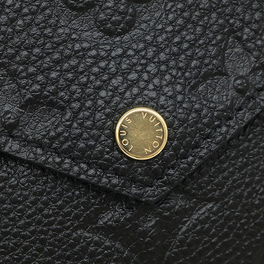 ルイヴィトン LOUIS VUITTON カードケース ポルト カルト レクト ヴェルソ M69421 ノワール モノグラムアンプラント コインケース ゴールド金具 黒 小銭入れ キーチェーン付き