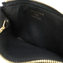ルイヴィトン LOUIS VUITTON カードケース ポルト カルト レクト ヴェルソ M69421 ノワール モノグラムアンプラント コインケース ゴールド金具 黒 小銭入れ キーチェーン付き