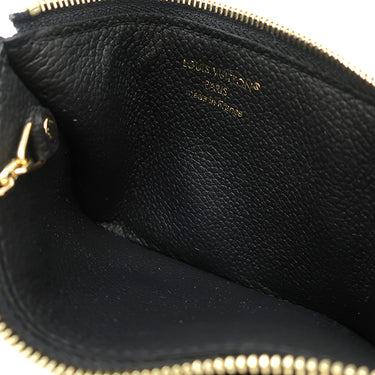 ルイヴィトン LOUIS VUITTON カードケース ポルト カルト レクト ヴェルソ M69421 ノワール モノグラムアンプラント コインケース ゴールド金具 黒 小銭入れ キーチェーン付き