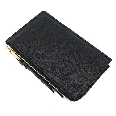 ルイヴィトン LOUIS VUITTON カードケース ポルト カルト レクト ヴェルソ M69421 ノワール モノグラムアンプラント コインケース ゴールド金具 黒 小銭入れ キーチェーン付き