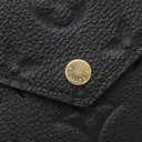ルイヴィトン LOUIS VUITTON カードケース ポルト カルト レクト ヴェルソ M69421 ノワール モノグラムアンプラント コインケース ゴールド金具 黒 小銭入れ キーチェーン付き