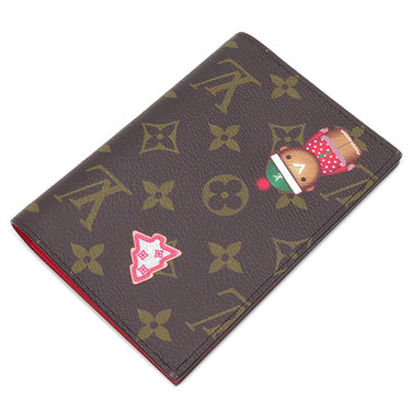 ルイヴィトン LOUIS VUITTON クーヴェルテュール パスポール NM M12219 モノグラム×キャンディレッド モノグラムキャンバス キャンディファクトリー パスポートケース ヴィヴィエンヌ ホリデー コレクション