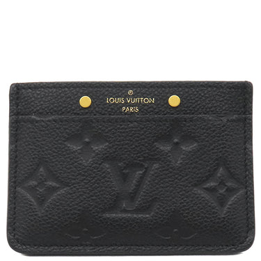 ルイヴィトン LOUIS VUITTON ポルト カルト サーンプル M69171 ブラック モノグラムアンプラント カードケース ゴールド金具 黒 名刺入れ 定期入れ