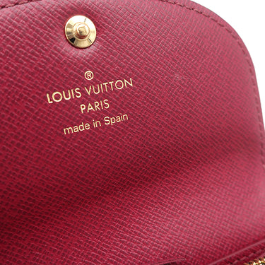 ルイヴィトン LOUIS VUITTON ポルトモネ ロザリ コインケース M41939 モノグラム×フューシャ モノグラムキャンバス コインケース ゴールド金具 茶 ミニウォレット
