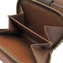 ルイヴィトン LOUIS VUITTON コンパクトジップ M61667 モノグラム モノグラムキャンバス 二つ折り財布 ゴールド金具 茶