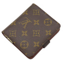 ルイヴィトン LOUIS VUITTON コンパクトジップ M61667 モノグラム モノグラムキャンバス 二つ折り財布 ゴールド金具 茶