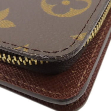 ルイヴィトン LOUIS VUITTON コンパクトジップ M61667 モノグラム モノグラムキャンバス 二つ折り財布 ゴールド金具 茶