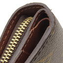 ルイヴィトン LOUIS VUITTON コンパクトジップ M61667 モノグラム モノグラムキャンバス 二つ折り財布 ゴールド金具 茶