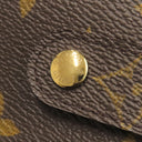 ルイヴィトン LOUIS VUITTON コンパクトジップ M61667 モノグラム モノグラムキャンバス 二つ折り財布 ゴールド金具 茶