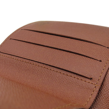 ルイヴィトン LOUIS VUITTON コンパクトジップ M61667 モノグラム モノグラムキャンバス 二つ折り財布 ゴールド金具 茶