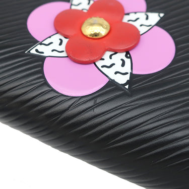 ルイヴィトン LOUIS VUITTON フラワー ジッピーウォレット M62296 ノワール エピレザー 長財布 ゴールド金具 黒 ラウンドファスナー