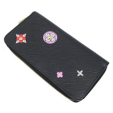 ルイヴィトン LOUIS VUITTON フラワー ジッピーウォレット M62296 ノワール エピレザー 長財布 ゴールド金具 黒 ラウンドファスナー