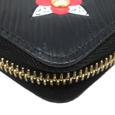 ルイヴィトン LOUIS VUITTON フラワー ジッピーウォレット M62296 ノワール エピレザー 長財布 ゴールド金具 黒 ラウンドファスナー