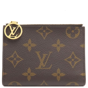 ルイヴィトン LOUIS VUITTON ポルトフォイユ リサ M82381 トニックオレンジ モノグラムキャンバス 二つ折り財布 ゴールド金具 茶 コンパクト