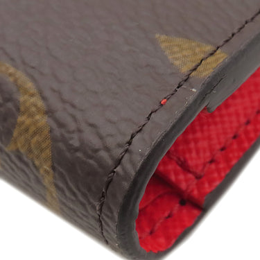 ルイヴィトン LOUIS VUITTON ポルトフォイユ リサ M82381 トニックオレンジ モノグラムキャンバス 二つ折り財布 ゴールド金具 茶 コンパクト