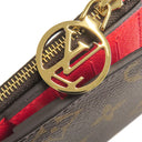 ルイヴィトン LOUIS VUITTON ポルトフォイユ リサ M82381 トニックオレンジ モノグラムキャンバス 二つ折り財布 ゴールド金具 茶 コンパクト