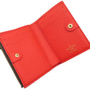 ルイヴィトン LOUIS VUITTON ポルトフォイユ リサ M82381 トニックオレンジ モノグラムキャンバス 二つ折り財布 ゴールド金具 茶 コンパクト