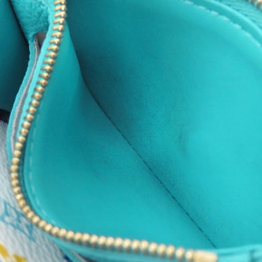 ルイヴィトン LOUIS VUITTON ポルトモネロザリ M14085 カビラブルー モノグラムアンプラント コインケース ゴールド金具 水色 LV × TM 村上隆コラボ