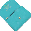 ルイヴィトン LOUIS VUITTON ポルトモネロザリ M14085 カビラブルー モノグラムアンプラント コインケース ゴールド金具 水色 LV × TM 村上隆コラボ