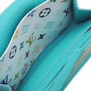 ルイヴィトン LOUIS VUITTON ポルトモネロザリ M14085 カビラブルー モノグラムアンプラント コインケース ゴールド金具 水色 LV × TM 村上隆コラボ