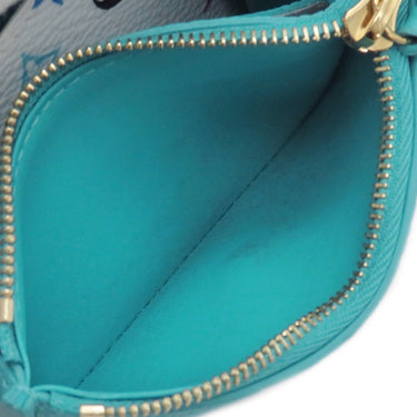 ルイヴィトン LOUIS VUITTON ポルトモネロザリ M14085 カビラブルー モノグラムアンプラント コインケース ゴールド金具 水色 LV × TM 村上隆コラボ