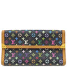 ルイヴィトン LOUIS VUITTON ポルトトレゾール インターナショナル M92658 ブラック×マルチカラー モノグラムマルチカラー 三つ折り財布 ゴールド金具 黒