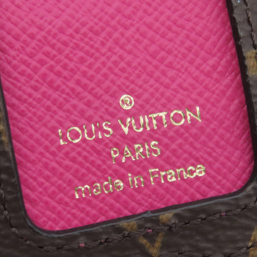 ルイヴィトン LOUIS VUITTON ポルトクレ タグ ヴィヴィエンヌ M69859 ピンク モノグラムキャンバス キーホルダー ゴールド金具 キーリング