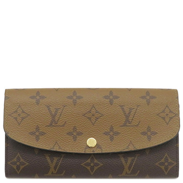 ルイヴィトン LOUIS VUITTON ポルトフォイユ エミリー M82157 モノグラム×モノグラムリバース モノグラムキャンバス モノグラムリバースキャンバス 長財布 ゴールド金具 茶