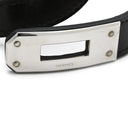 エルメス HERMES ケリードゥブルトゥール ブラック レザー メタル 14036 ブレスレット シルバー金具 黒