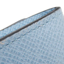 ルイヴィトン LOUIS VUITTON アンヴェロップ カルト ドゥ ヴィジット M14118 スカイブルー レザー タイガラマ カードケース シルバー金具 水色 名刺入れ 定期入れ