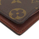 ルイヴィトン LOUIS VUITTON ポルトフォイユ ブラザ M66540 モノグラム モノグラムキャンバス 長財布 ゴールド金具 茶 二つ折り イニシャル刻印あり