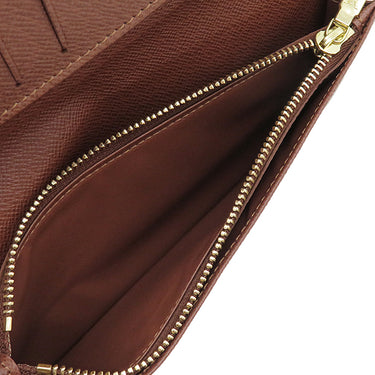 ルイヴィトン LOUIS VUITTON ポルトフォイユ ブラザ M66540 モノグラム モノグラムキャンバス 長財布 ゴールド金具 茶 二つ折り イニシャル刻印あり