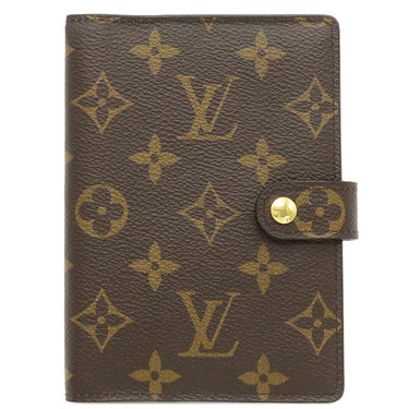 ルイヴィトン LOUIS VUITTON アジェンダ PM R20005 モノグラム モノグラムキャンバス 手帳カバー ゴールド金具 茶 システム手帳 スケジュール帳