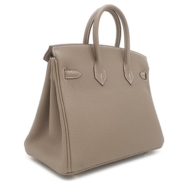 エルメス HERMES バーキン25 エトゥープ トゴ ハンドバッグ シルバー金具 新品 未使用 グレージュ