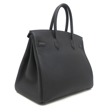 エルメス HERMES バーキン35 ブラック トゴ ハンドバッグ マットゴールド金具 黒
