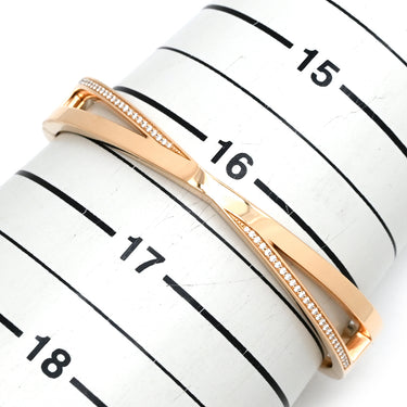 ティファニー Tiffany & Co アトラス Ｘ ナローブレス ローズゴールド K18PG ダイヤモンド ブレスレット ピンクゴールド 750AU 18K PG