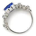 ポンテヴェキオ Ponte Vecchio ホワイトゴールド K18WG ダイヤモンド サファイア リング 指輪 Au750 18K 18金 パヴェ ダイヤ サファイア ハート フラワーモチーフ 10号