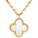 ヴァンクリーフアーペル Van Cleef & Arpels スウィート アルハンブラ ペンダント VCARF69100 パールホワイトXイエローゴールド K18YG マザーオブパール ネックレス 白 Au750 18K