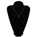 ヴァンクリーフアーペル Van Cleef & Arpels ヴィンテージ アルハンブラ ペンダント VCARPOMV00 ブラウンXローズゴールド K18PG ダイヤモンド ブルズアイ ネックレス Au750 2017年ホリデー