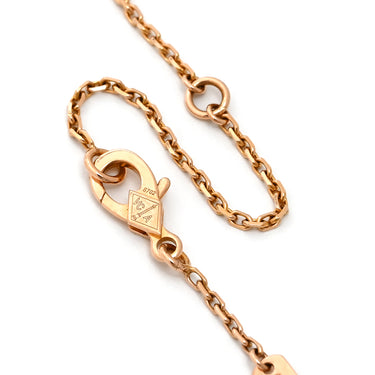 ヴァンクリーフアーペル Van Cleef & Arpels ヴィンテージ アルハンブラ ペンダント VCARPOMV00 ブラウンXローズゴールド K18PG ダイヤモンド ブルズアイ ネックレス Au750 2017年ホリデー