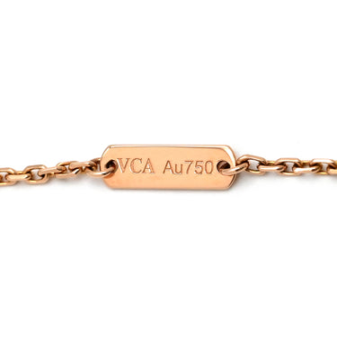 ヴァンクリーフアーペル Van Cleef & Arpels ヴィンテージ アルハンブラ ペンダント VCARPOMV00 ブラウンXローズゴールド K18PG ダイヤモンド ブルズアイ ネックレス Au750 2017年ホリデー