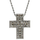 ダミアーニ DAMIANI ベルエポック S ホワイトゴールド K18WG ダイヤモンド ネックレス ペンダント Au750 18K 18金 クロス 十字架