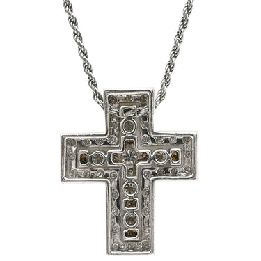 ダミアーニ DAMIANI ベルエポック S ホワイトゴールド K18WG ダイヤモンド ネックレス ペンダント Au750 18K 18金 クロス 十字架