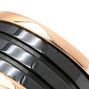 ブルガリ BVLGARI ビーゼロワン B-zero1 4バンドリング ピンクゴールド×ブラック K18PG セラミック #60 リング 指輪 黒 750PG 18金 19.5号