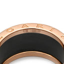ブルガリ BVLGARI ビーゼロワン B-zero1 4バンドリング ピンクゴールド×ブラック K18PG セラミック #60 リング 指輪 黒 750PG 18金 19.5号