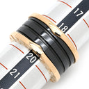 ブルガリ BVLGARI ビーゼロワン B-zero1 4バンドリング ピンクゴールド×ブラック K18PG セラミック #60 リング 指輪 黒 750PG 18金 19.5号