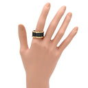 ブルガリ BVLGARI ビーゼロワン B-zero1 4バンドリング ピンクゴールド×ブラック K18PG セラミック #60 リング 指輪 黒 750PG 18金 19.5号